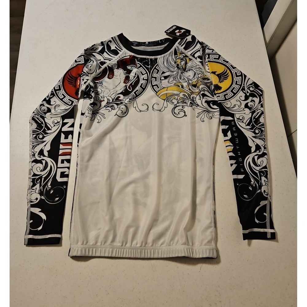 Raven Fightwear Long Sleeve Tee Womens Large Spandex/poly Graphic Rashguard(1080